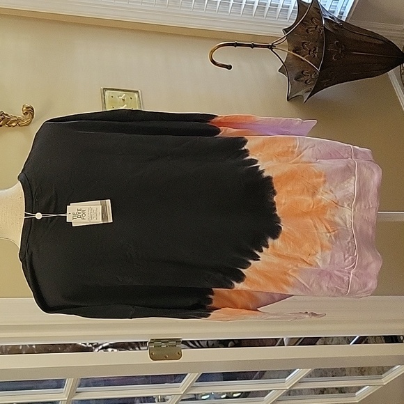 Mud Pie Iris Tie Dye Sweatshirt navy pink white 100% cotton sz Small/Medium …New - Picture 4 of 9